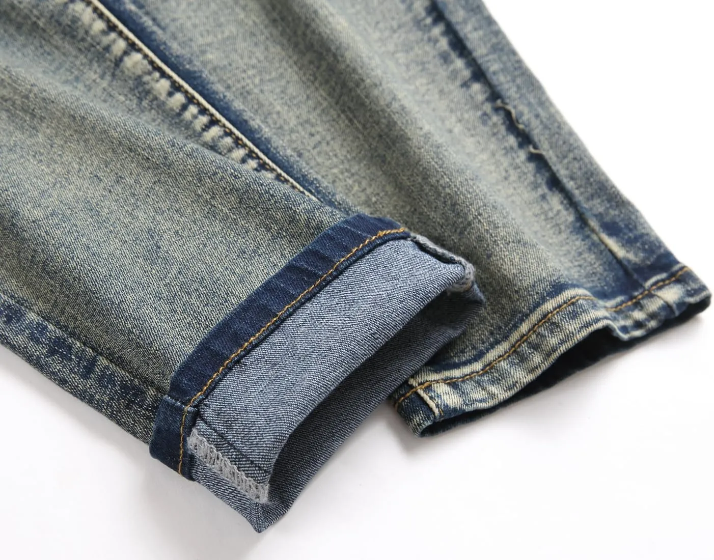 Men's Slim Fit Stretch Jeans Ripped Skinny Jeans for Men, Fashion Straight Leg Comfort Flex Waist Cargo Denim Pants