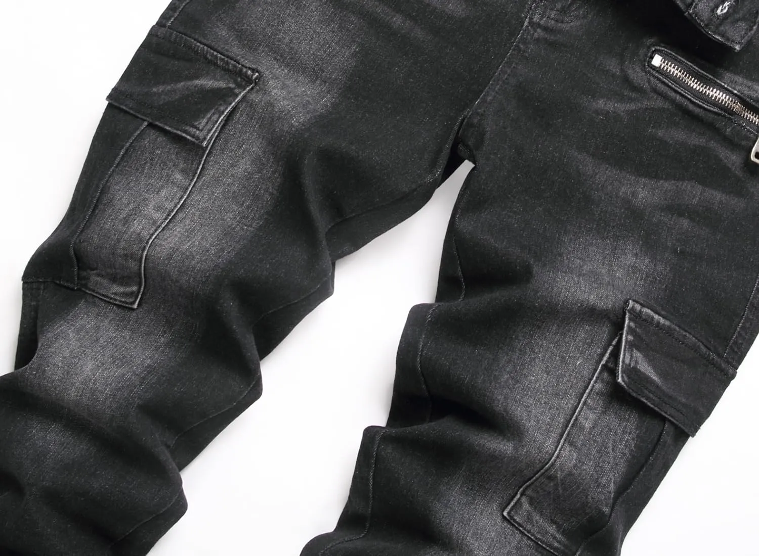 Men's Slim Fit Stretch Jeans Ripped Skinny Jeans for Men, Fashion Straight Leg Comfort Flex Waist Cargo Denim Pants