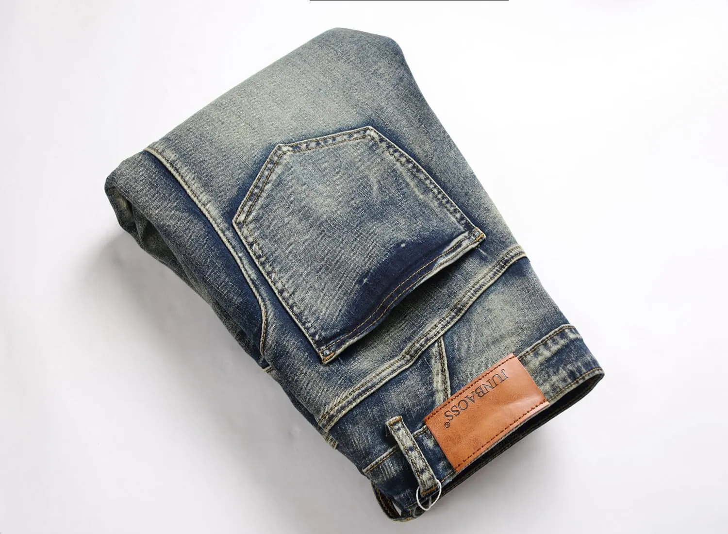 Men's Slim Fit Stretch Jeans Ripped Skinny Jeans for Men, Fashion Straight Leg Comfort Flex Waist Cargo Denim Pants