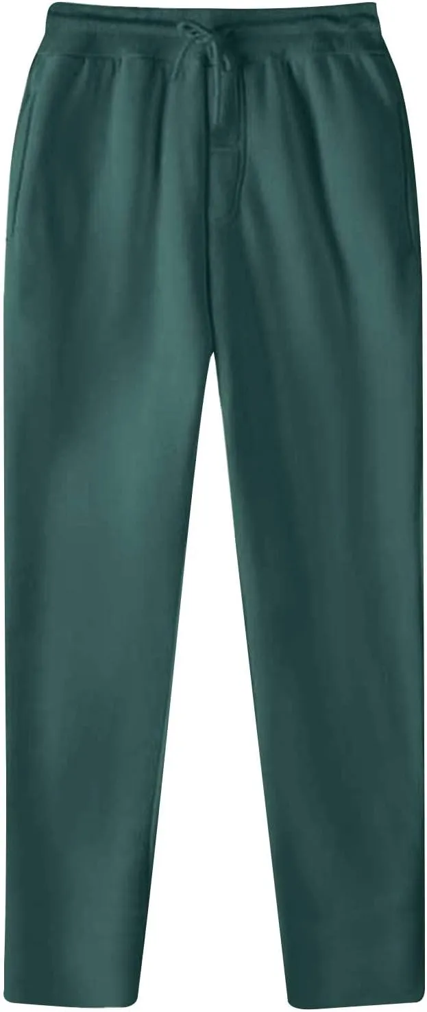Mens Sweatpants Slim Fit Drawstring Workout Jogger Pants Athletic Workout Elastic Waisted Casual Running Hiking Pants