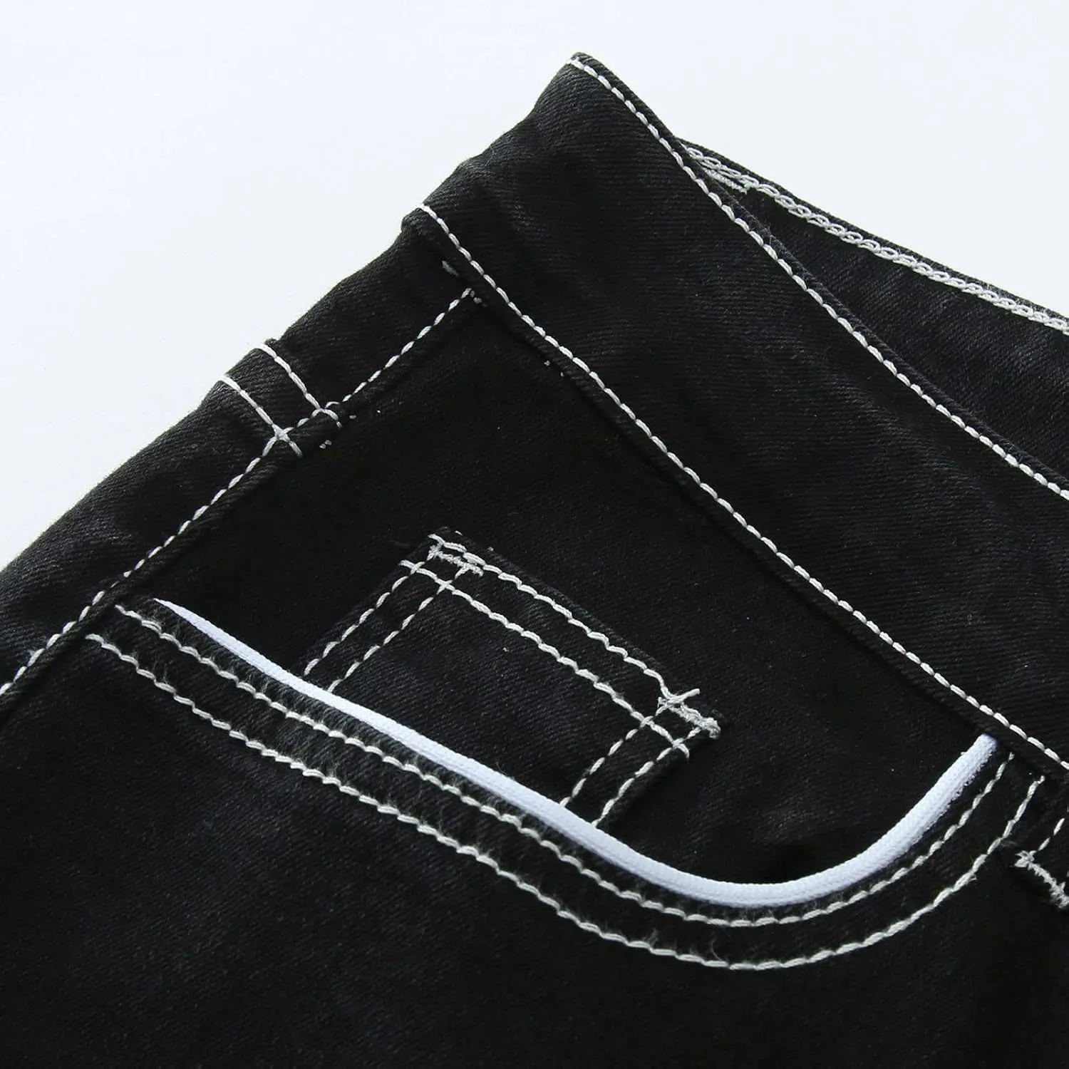 MIDOO Jeans Pants for Men Slim Fit Casual Aesthetic Jeans Straight Leg Pants Lightweight Loose Stretch Denim Pants Trousers
