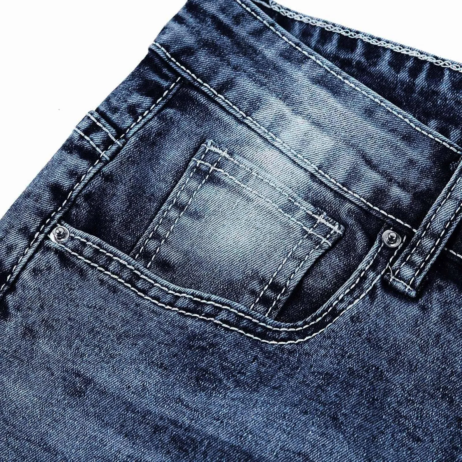 MIDOO Jeans Pants for Men Slim Fit Casual Aesthetic Jeans Straight Leg Pants Lightweight Loose Stretch Denim Pants Trousers