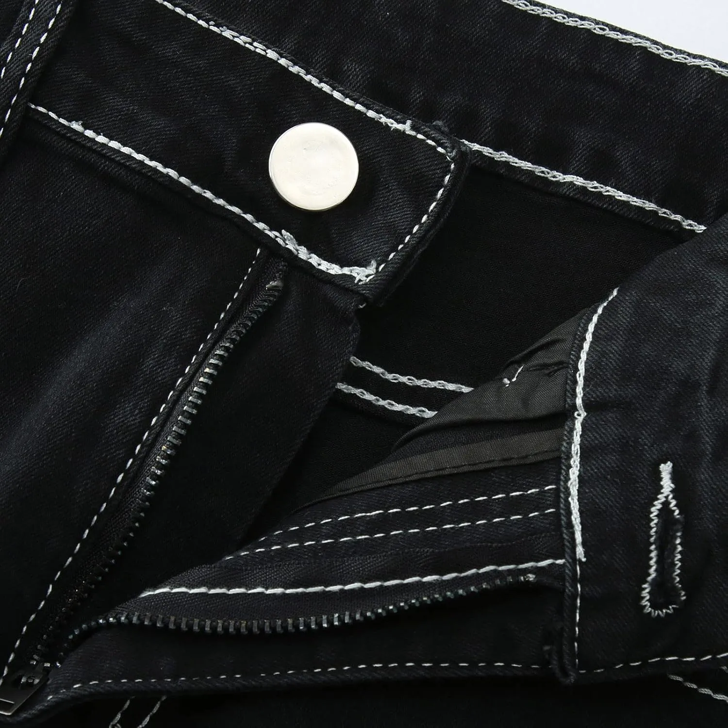 MIDOO Jeans Pants for Men Slim Fit Casual Aesthetic Jeans Straight Leg Pants Lightweight Loose Stretch Denim Pants Trousers