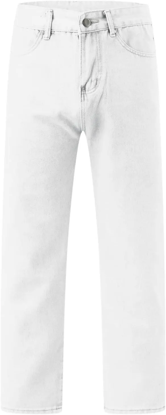 MIDOO Mens Jeans Regular Fit Casual Comfort Flex Waist Denim Pants Straight Leg Fashion Skinny Jeans Trousers with Pockets