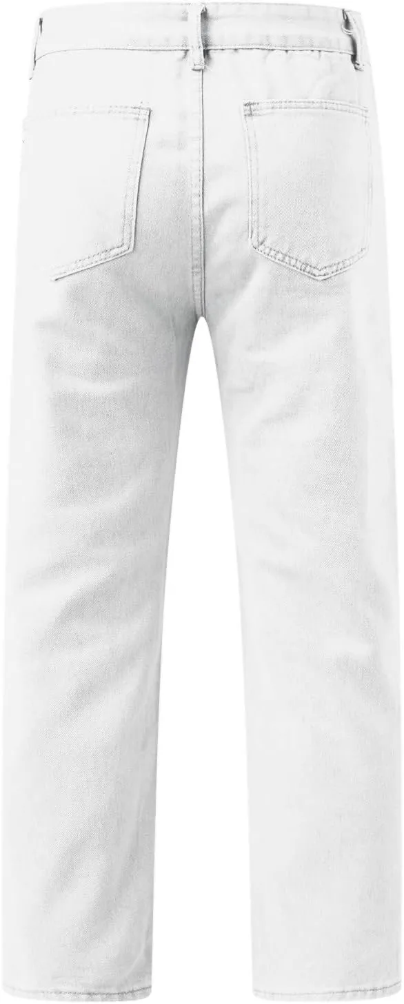 MIDOO Mens Jeans Regular Fit Casual Comfort Flex Waist Denim Pants Straight Leg Fashion Skinny Jeans Trousers with Pockets