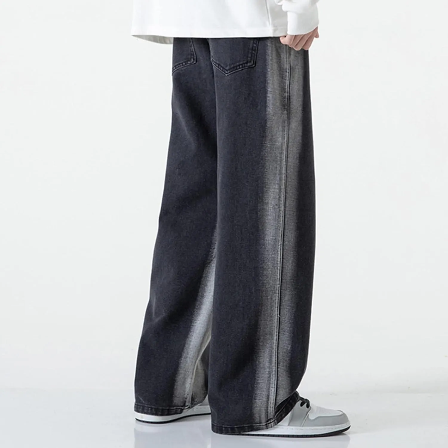 MIDOO Mens Jeans Relaxed Fit Casual Drawstring Comfort Flex Waist Denim Pants Straight Leg Fashion Skinny Jeans Trousers