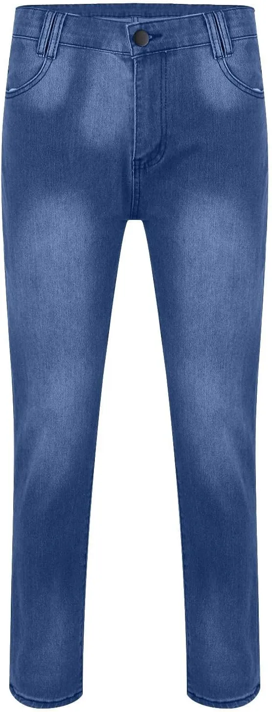 MIDOO Mens Jeans Slim Fit Straight Leg Casual Comfort Flex Waist Denim Pants Tapered Leg Fashion Skinny Jeans Trousers