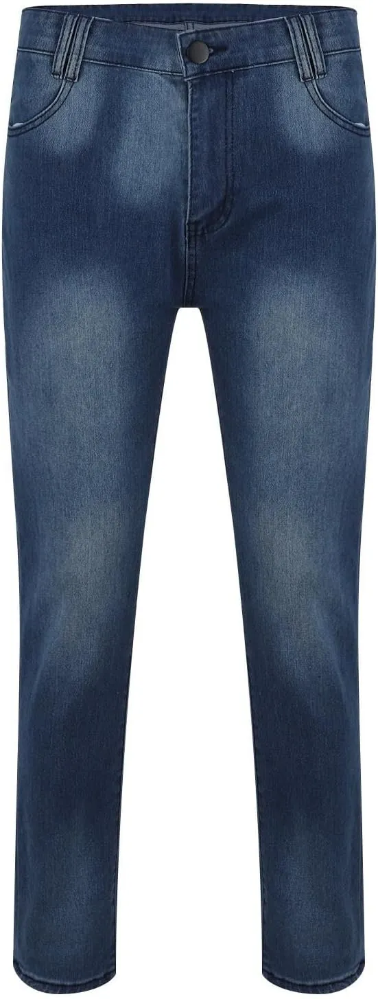 MIDOO Mens Jeans Slim Fit Straight Leg Casual Comfort Flex Waist Denim Pants Tapered Leg Fashion Skinny Jeans Trousers