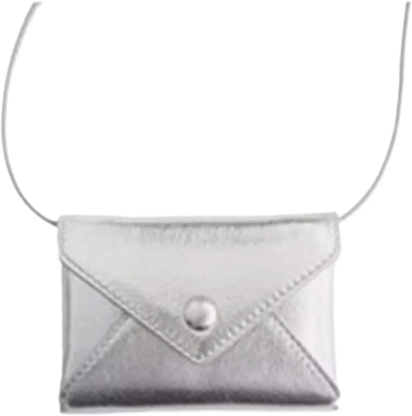 Mini Belt Bag Leather Crossbody Purses for Women Waist Bag Y2k Accessories Small Envelope Clutch Trendy Stuff (Silver)