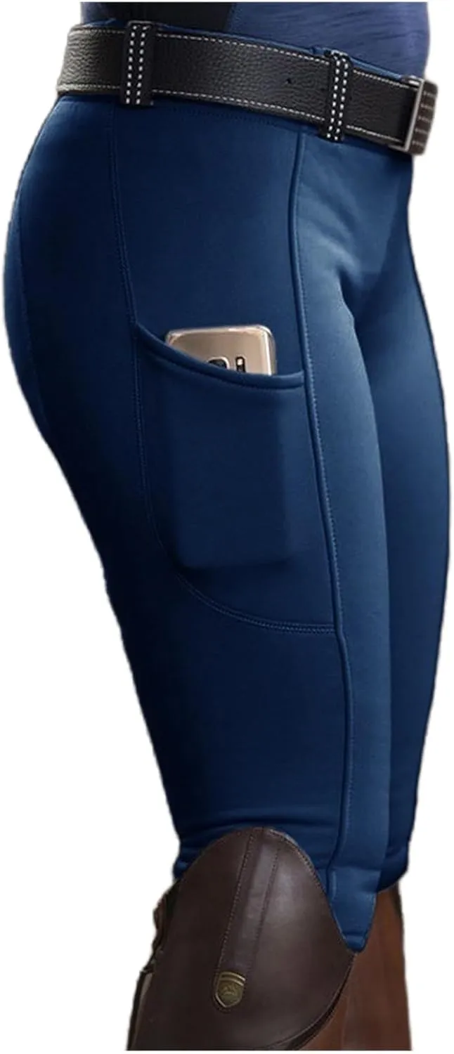 Mmoneyake Womens Equestrian Pants Horse Riding Pants Breeches Exercise High Waist Sports Leggings Workout Gym Yoga Pants