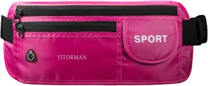 money belt for travel Undercover Fanny Packtravel money belt under clothes Protect Cash, Credit Cards and Travel Documents gifts for travelers women (rose)