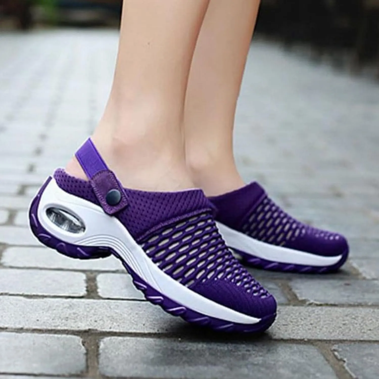 Mules for Women Breathable Quick Drying Sandals Fashion Mesh Backless Slip On Lightweight Walking Shoes Comfortable Summer Beach Outdoor Slippers Garden Clogs Shoes