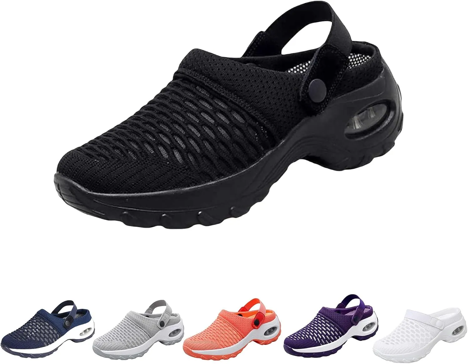 Mules for Women Breathable Quick Drying Sandals Fashion Mesh Backless Slip On Lightweight Walking Shoes Comfortable Summer Beach Outdoor Slippers Garden Clogs Shoes