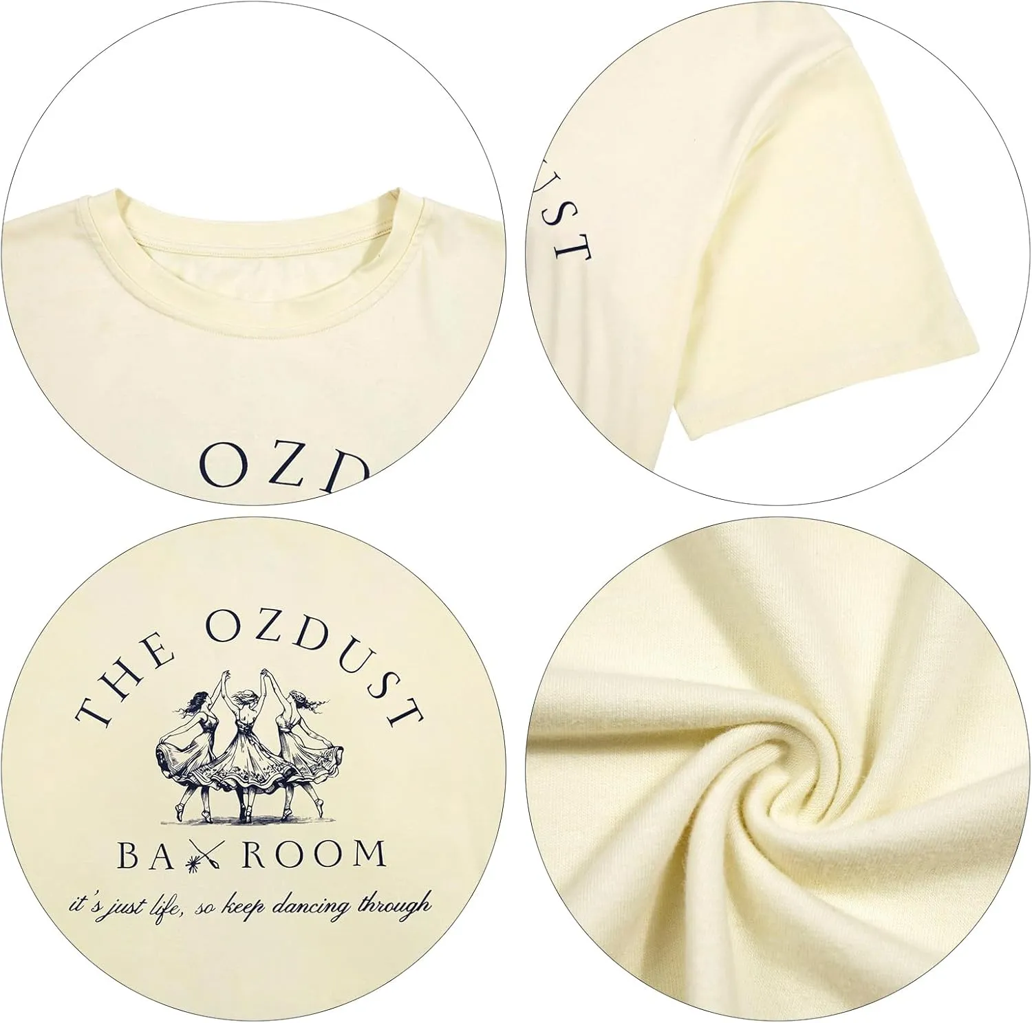 Musical Shirt Women Broadway Musical Tees Witch and Princess Changed for Good T Shirts The Ozdust Ballroom Short Sleeve Top
