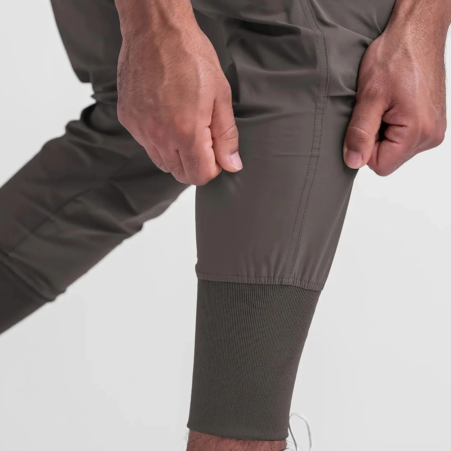 NATHGAM Mens Cargo Jogger Pants Slim Fit Tapered Sports Trousers Trendy Elastic Waist Waterproof Sweatpants Gym Workout Pants