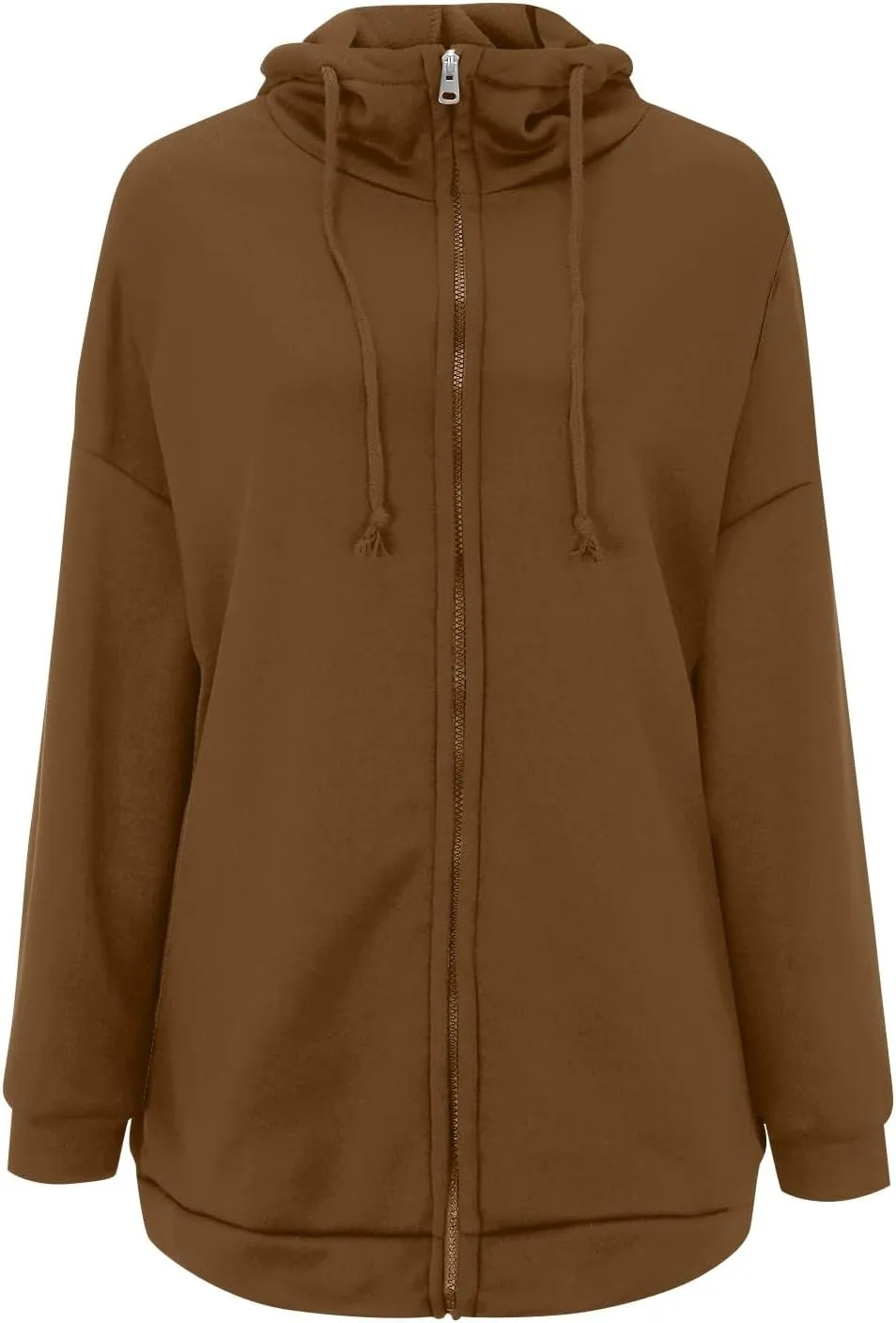 NBXNZWF Womens Zip Up Long Hoodies Lightweight Long Sleeve Tunic Hooded Sweatshirt Casual Fall Oversized Jacket With Pockets