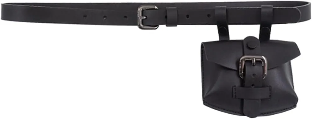 Needle Buckle Women's Waist Bag, Leather Strap, Decorative Dress, Thin Waistband, Bag Strap(E,80cm)
