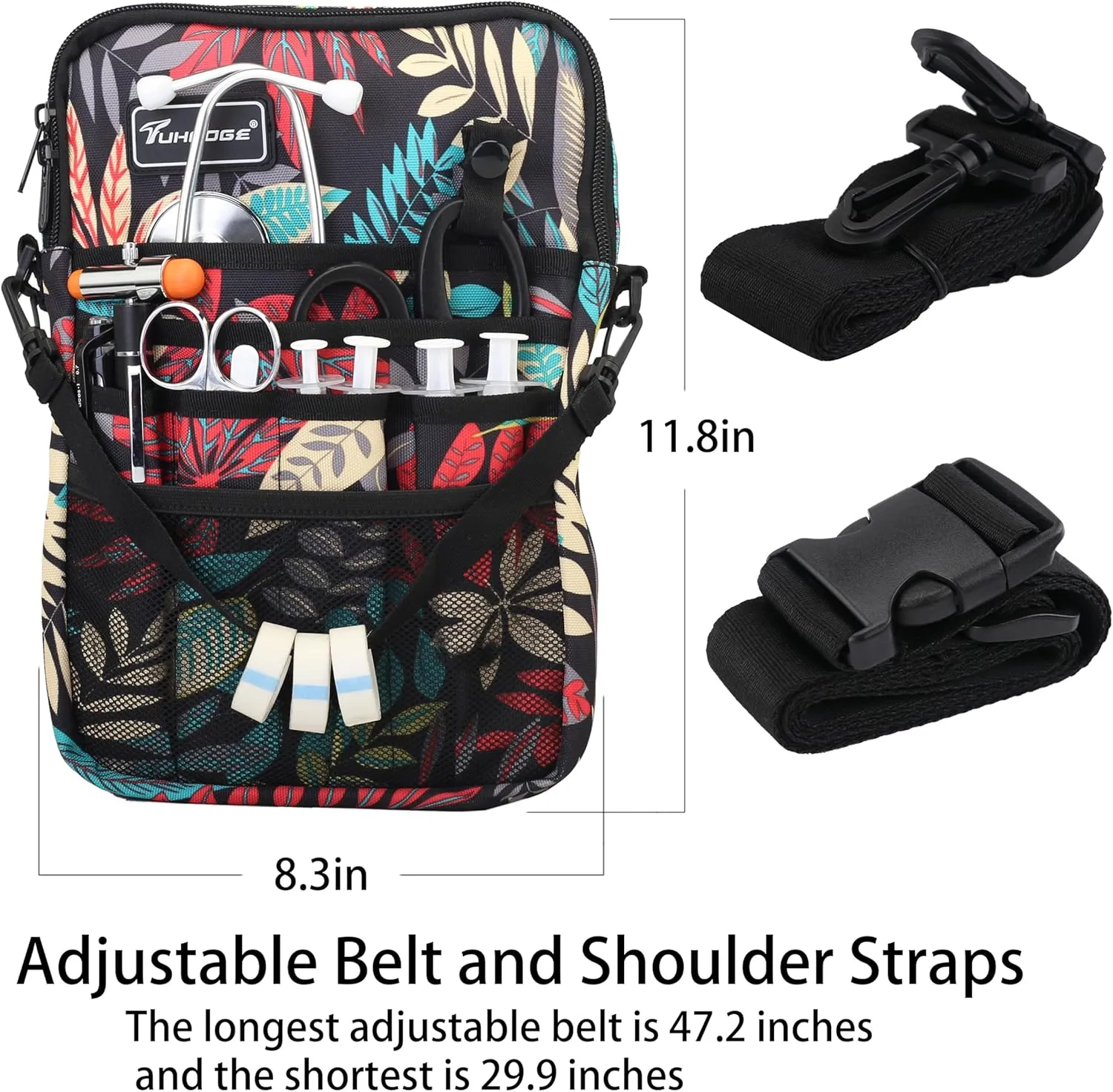 Nurse Fanny Pack with Tape Holder, Nurse Pocket Organizer for Medical Professionals12 Pockets Nurse Waist BagTHHS-KB-DaShuYe