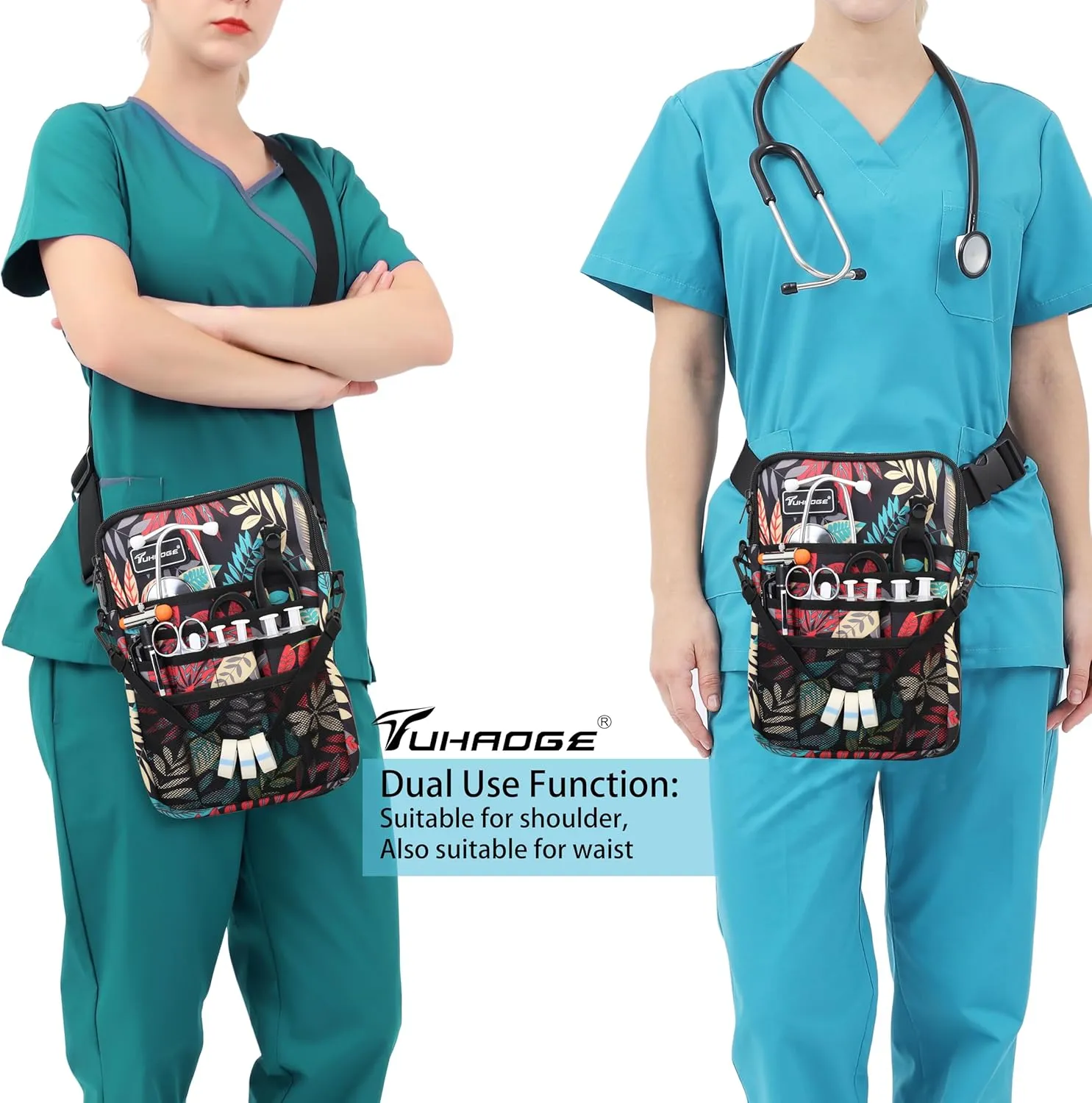 Nurse Fanny Pack with Tape Holder, Nurse Pocket Organizer for Medical Professionals12 Pockets Nurse Waist BagTHHS-KB-DaShuYe