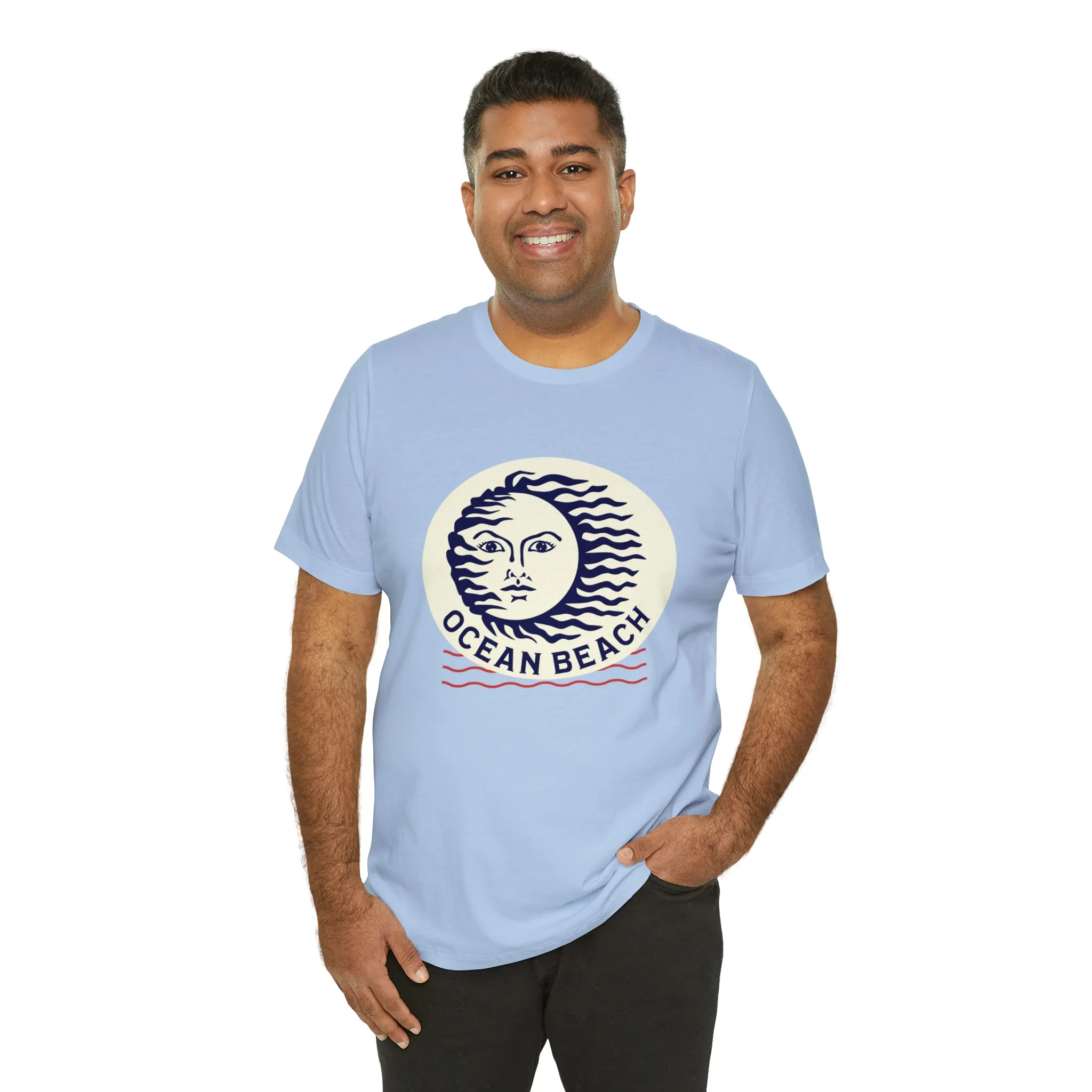 Ocean Beach Sun Unisex Soft Tee