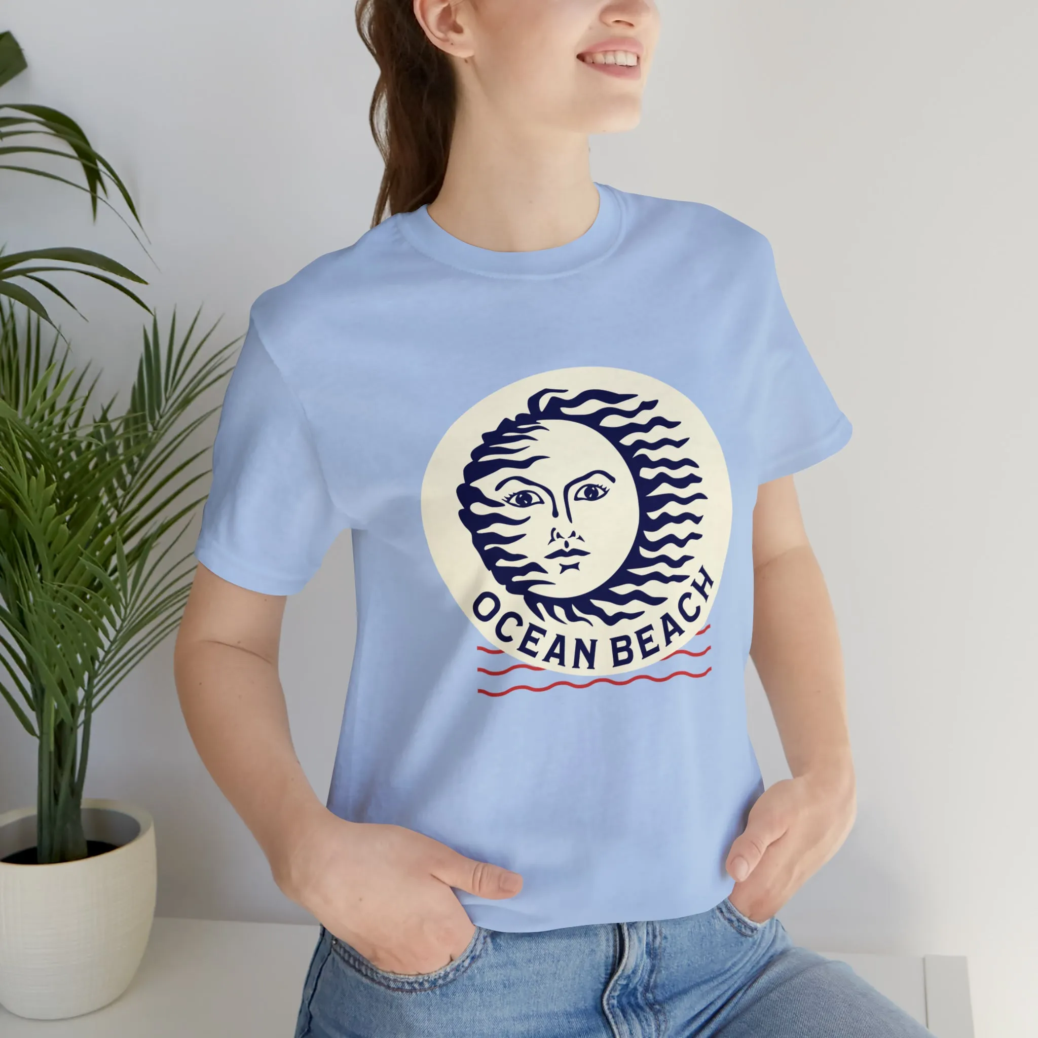 Ocean Beach Sun Unisex Soft Tee