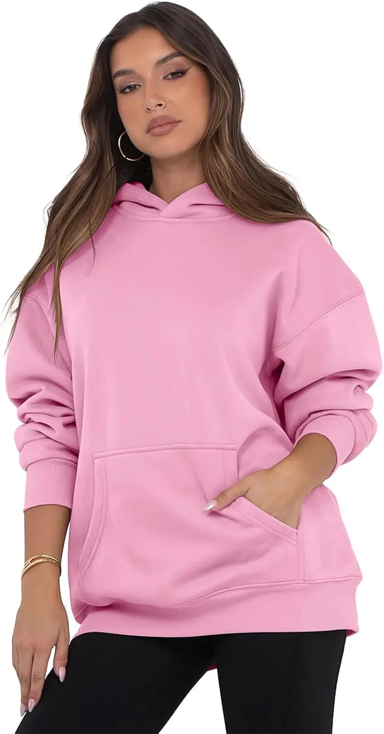 Oversized Hoodies for Women Trendy Fleece Sweatshirts Casual Hooded Sweatshirt with Pockets Long Sleeve Y2K Hoodies