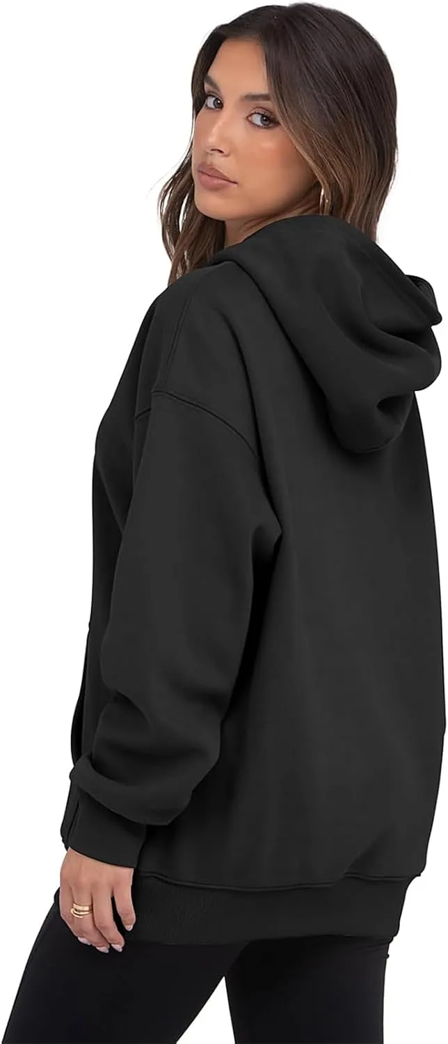 Oversized Hoodies for Women Trendy Fleece Sweatshirts Casual Hooded Sweatshirt with Pockets Long Sleeve Y2K Hoodies