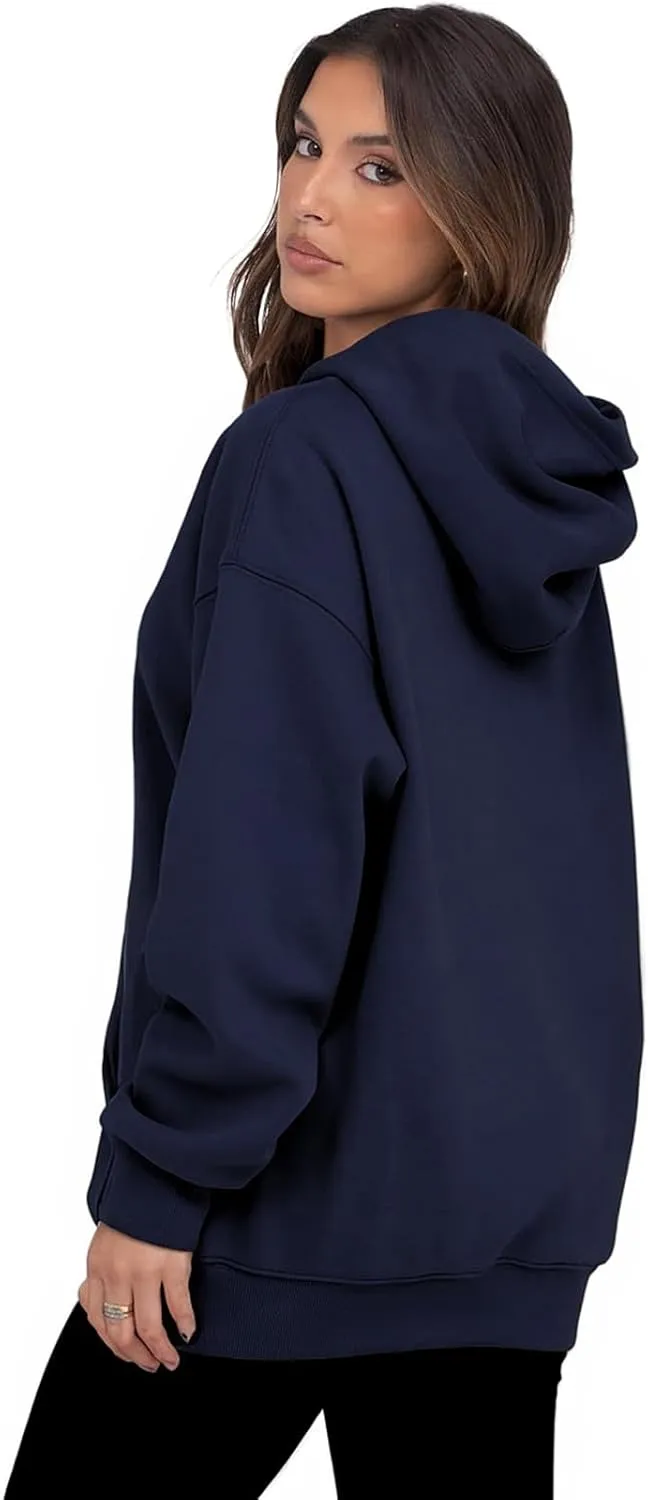 Oversized Hoodies for Women Trendy Fleece Sweatshirts Casual Hooded Sweatshirt with Pockets Long Sleeve Y2K Hoodies