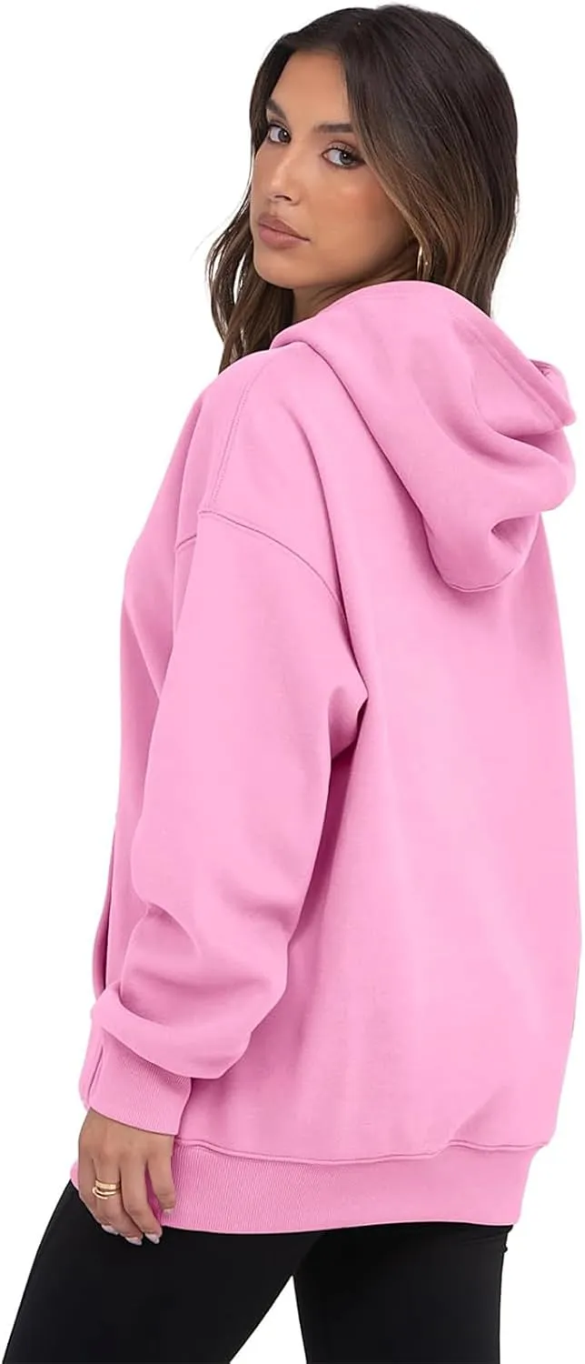 Oversized Hoodies for Women Trendy Fleece Sweatshirts Casual Hooded Sweatshirt with Pockets Long Sleeve Y2K Hoodies
