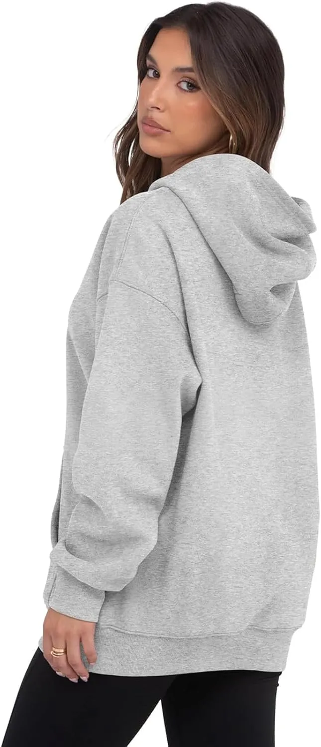 Oversized Hoodies for Women Trendy Fleece Sweatshirts Casual Hooded Sweatshirt with Pockets Long Sleeve Y2K Hoodies