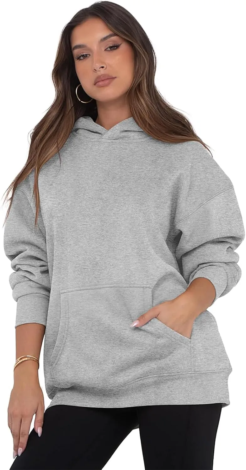 Oversized Hoodies for Women Trendy Fleece Sweatshirts Casual Hooded Sweatshirt with Pockets Long Sleeve Y2K Hoodies