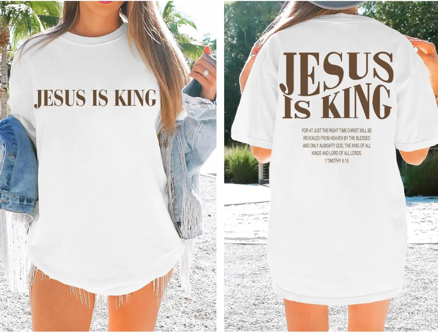 Oversized Tshirts for Women Christian Jesus is King Shirt Faith Religious Sayings Tees Loose Casual Bible Verse Tops