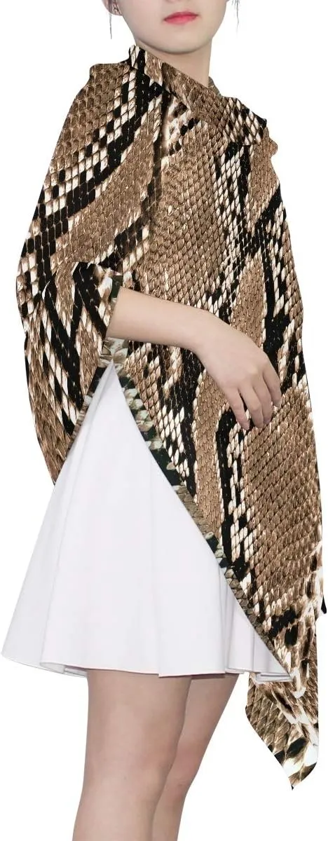 Oyihfvs stylish custom Woman Long Silk Scarf Soft Head Wrap Silk Shawl stole