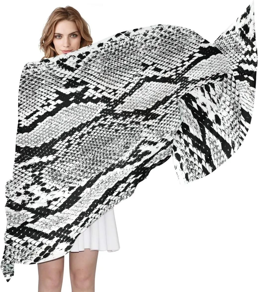 Oyihfvs stylish custom Woman Long Silk Scarf Soft Head Wrap Silk Shawl stole