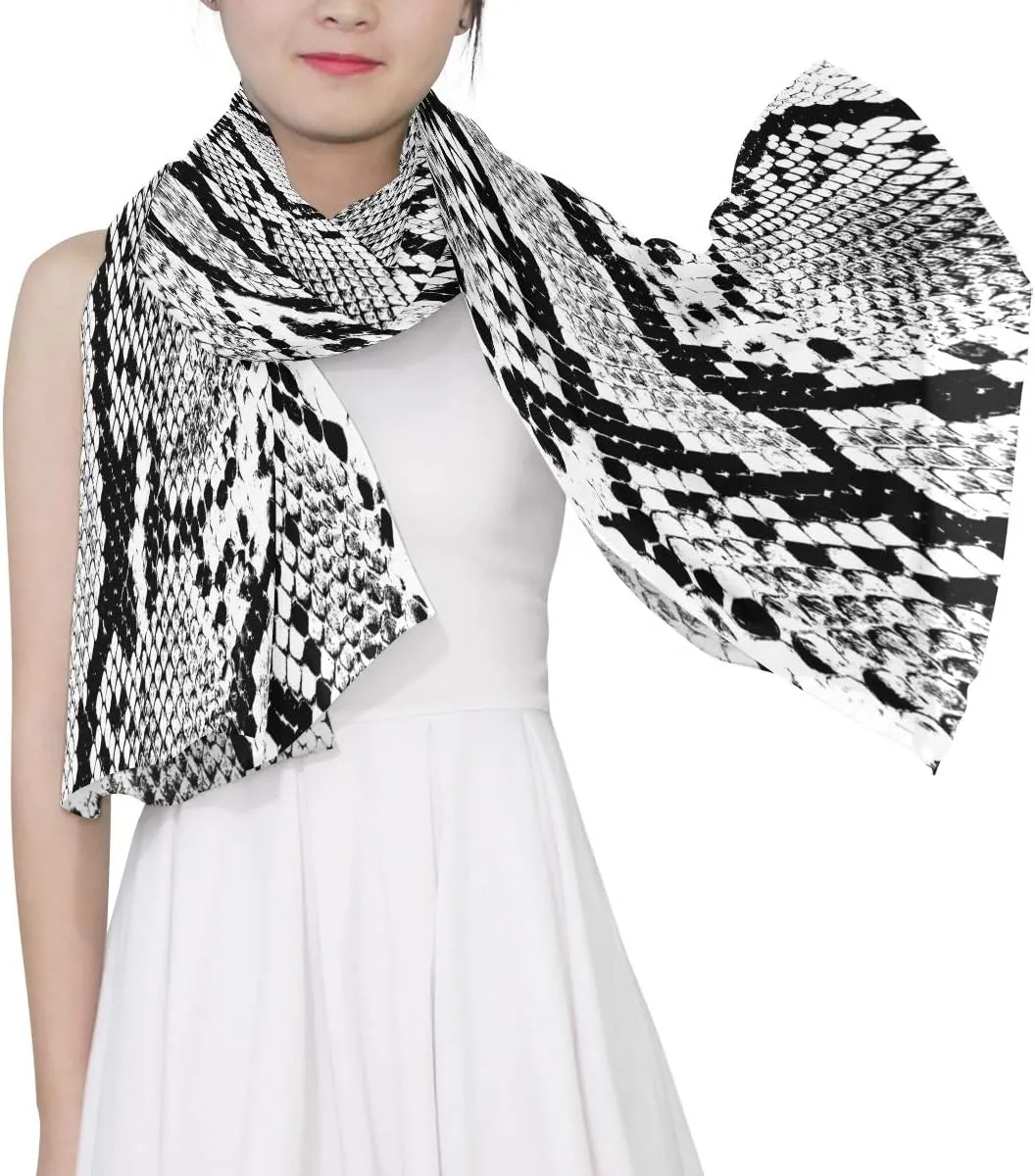Oyihfvs stylish custom Woman Long Silk Scarf Soft Head Wrap Silk Shawl stole