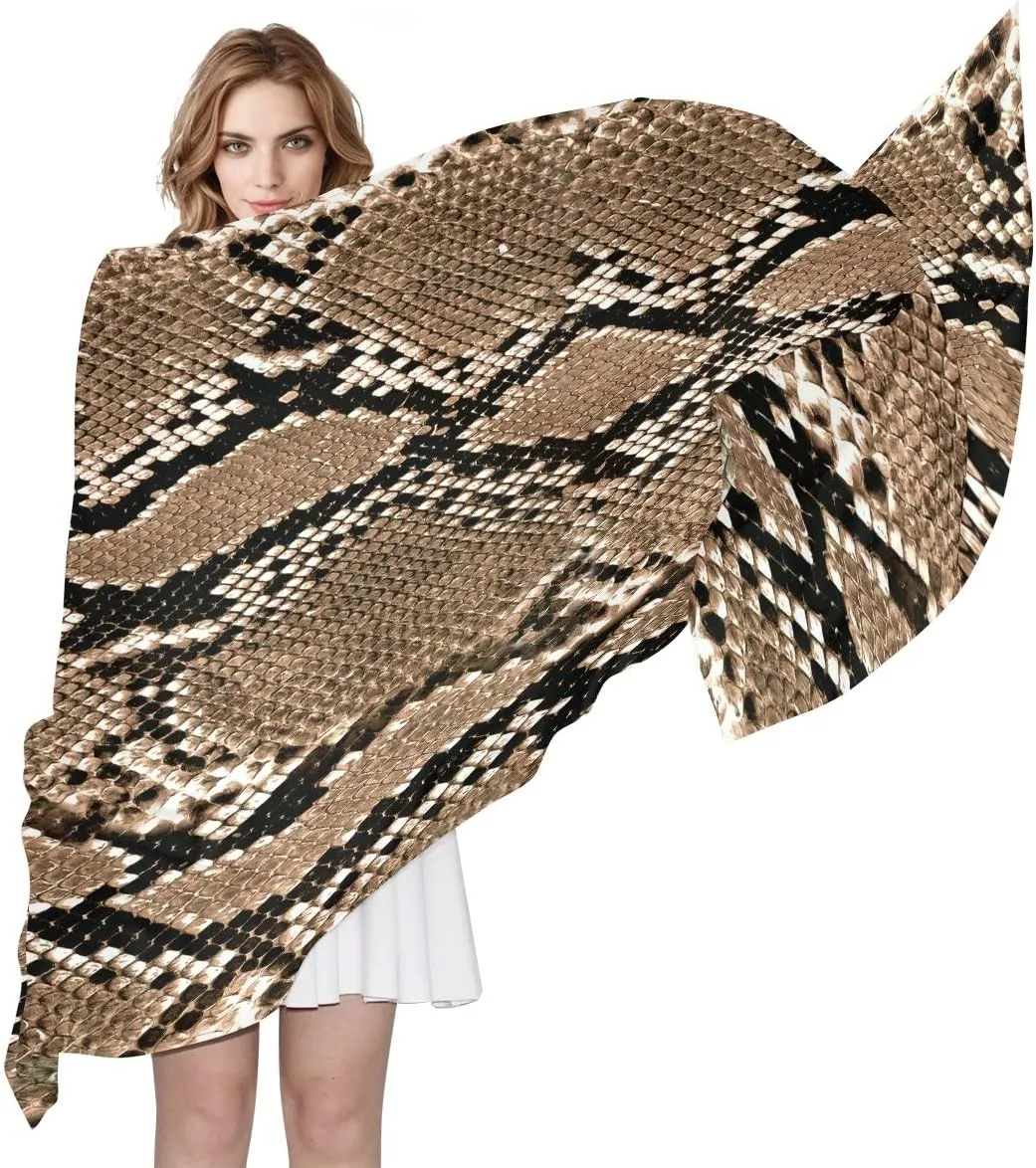 Oyihfvs stylish custom Woman Long Silk Scarf Soft Head Wrap Silk Shawl stole