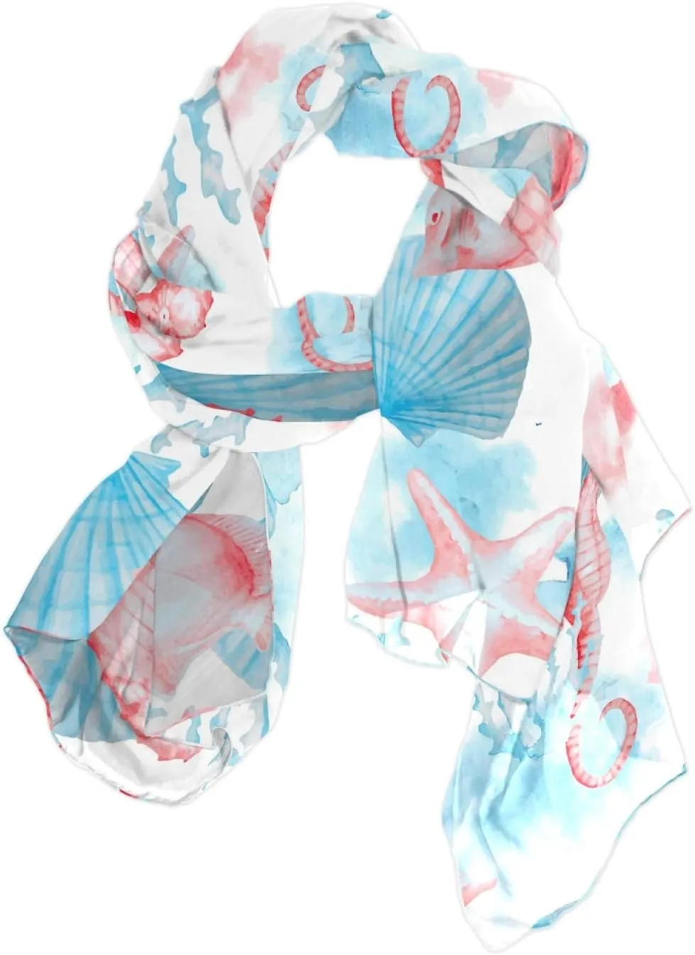 Oyihfvs Woman Long Silk Scarf Soft Head Wrap Silk Shawl stole