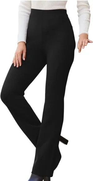 Pants for Women Comfort Stretch Loose Fit Leg Skinny High Waist Pull On Pants for Business Work Dress Bootcut Trousers