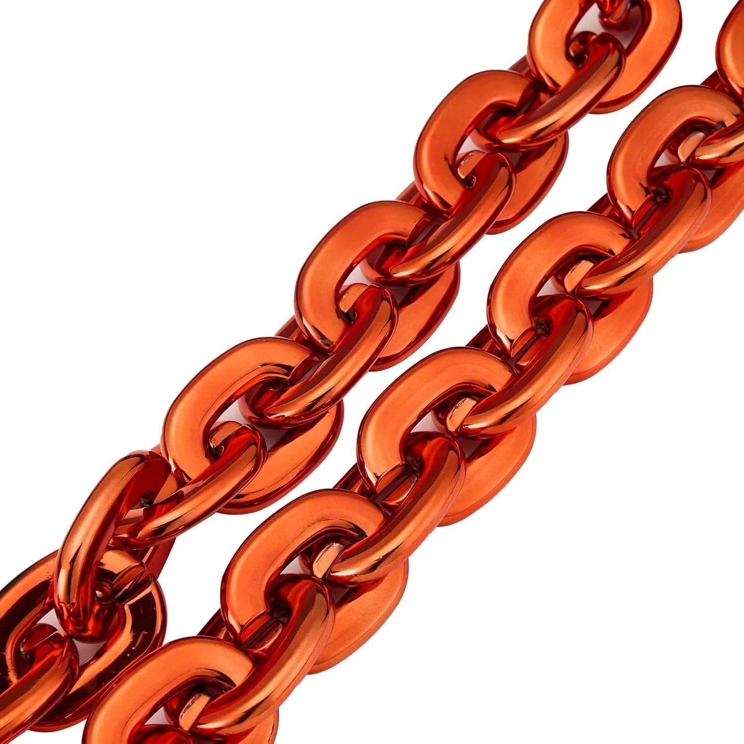 Passed colorfast test,Large Fake Plastic Chain, Hip-hop Rapper Big Chunky Fake Gold Chain, Super long Detachable, Non-fading Party Clothing Plastic Jewelry Necklace Decoration, Women and Men.