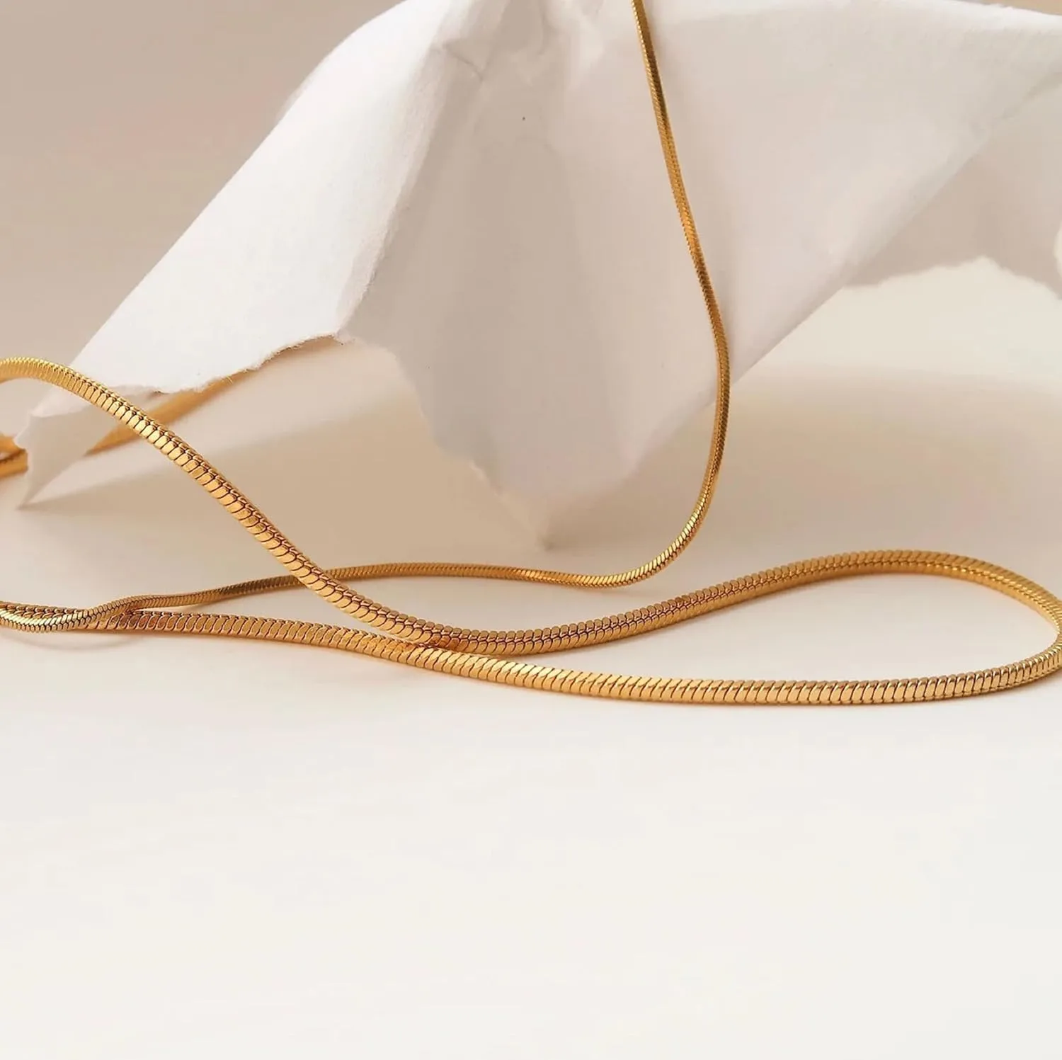 Pencros Herringbone Necklace For Women,14k Gold Plated Layered Gold Necklaces Dainty Gold Herringbone Necklace Figaro Paperclip Snake Chain Choker Necklace For Womens Simple Jewelry Gift
