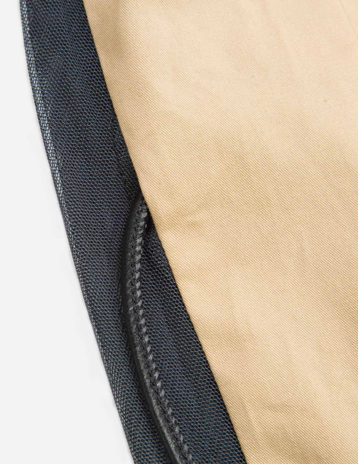 Pleated-Mesh Panelled Trench Jacket