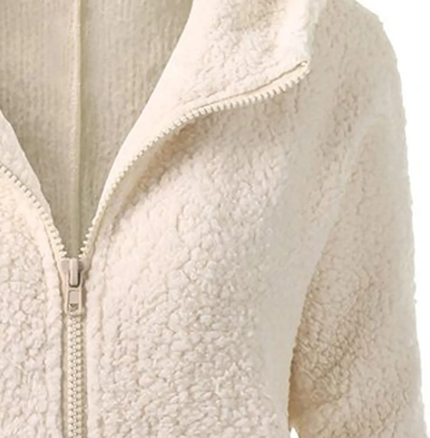Plush Hoodie Long Sleeve Coats for Women Sweaters Solid Color Fleece Outerwear Pockets Hooded Pullover Cardigans