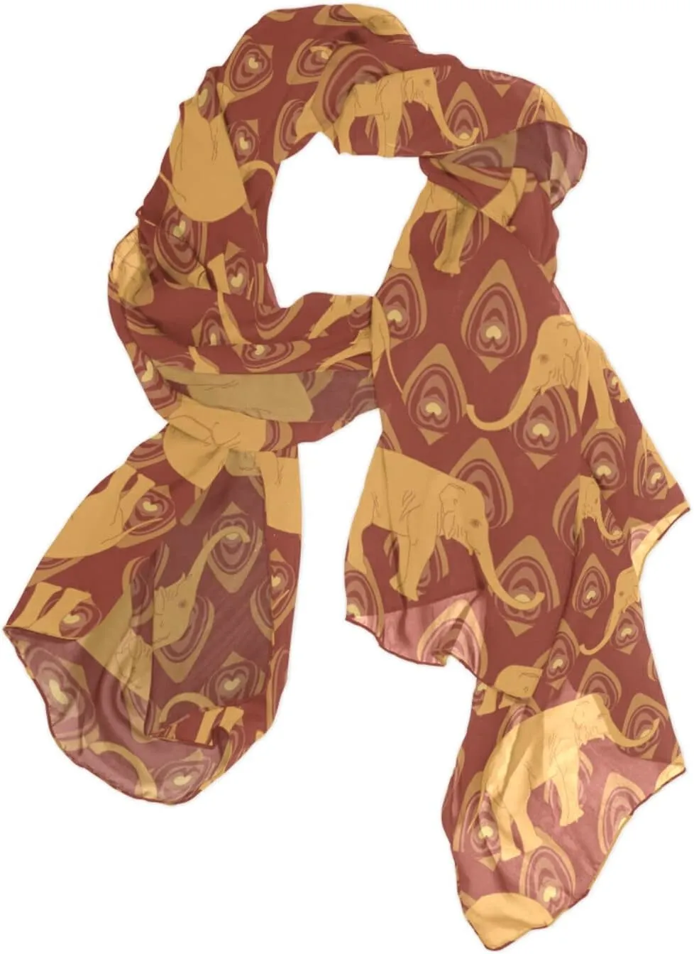 Poeticcity Women Long Silk Scarf, Satin Shawl Chiffon Large Stole Headscarf Sunscreen Wrap