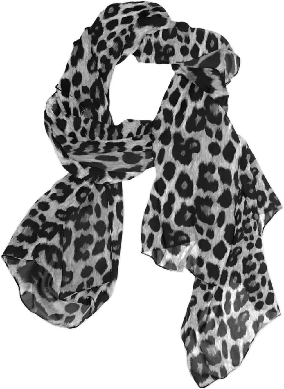 Poeticcity Women Long Silk Scarf, Satin Shawl Chiffon Large Stole Headscarf Sunscreen Wrap