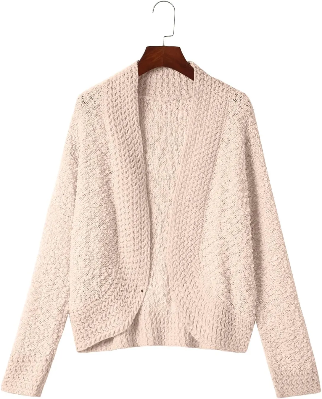 PRETTYGARDEN Open Front Fall Lightweight Cardigan Sweaters for Women Trendy 2025 Popcorn Knit Cardigans Cute Sweater