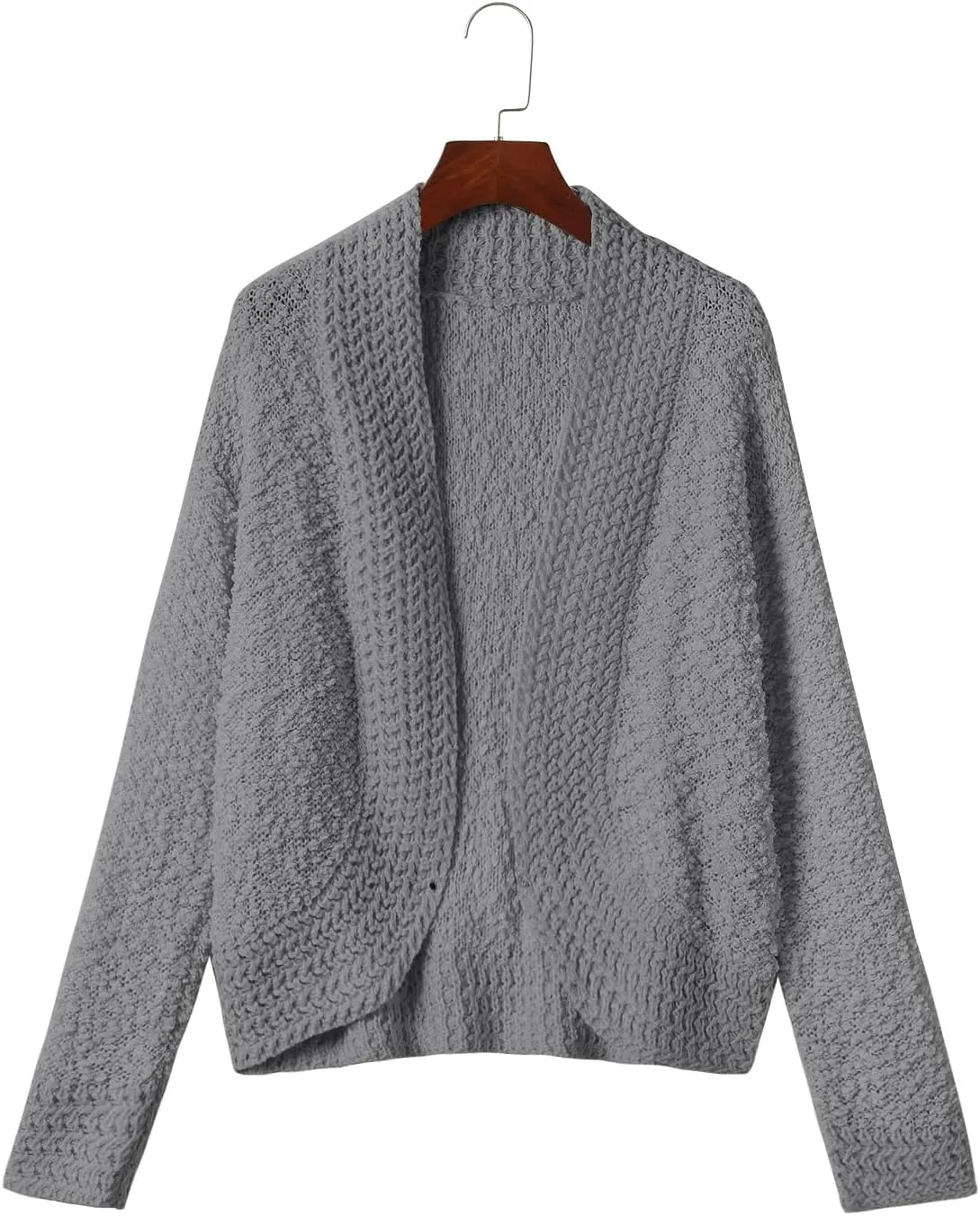PRETTYGARDEN Open Front Fall Lightweight Cardigan Sweaters for Women Trendy 2025 Popcorn Knit Cardigans Cute Sweater