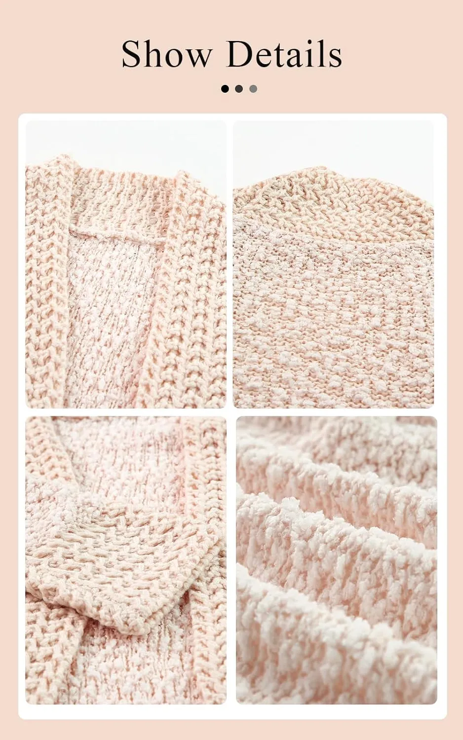 PRETTYGARDEN Open Front Fall Lightweight Cardigan Sweaters for Women Trendy 2025 Popcorn Knit Cardigans Cute Sweater