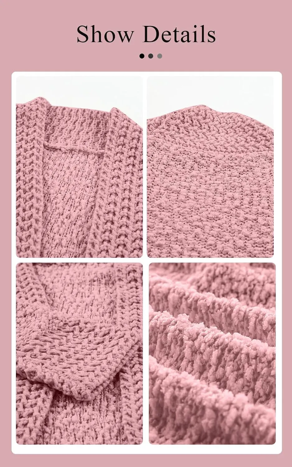 PRETTYGARDEN Open Front Fall Lightweight Cardigan Sweaters for Women Trendy 2025 Popcorn Knit Cardigans Cute Sweater