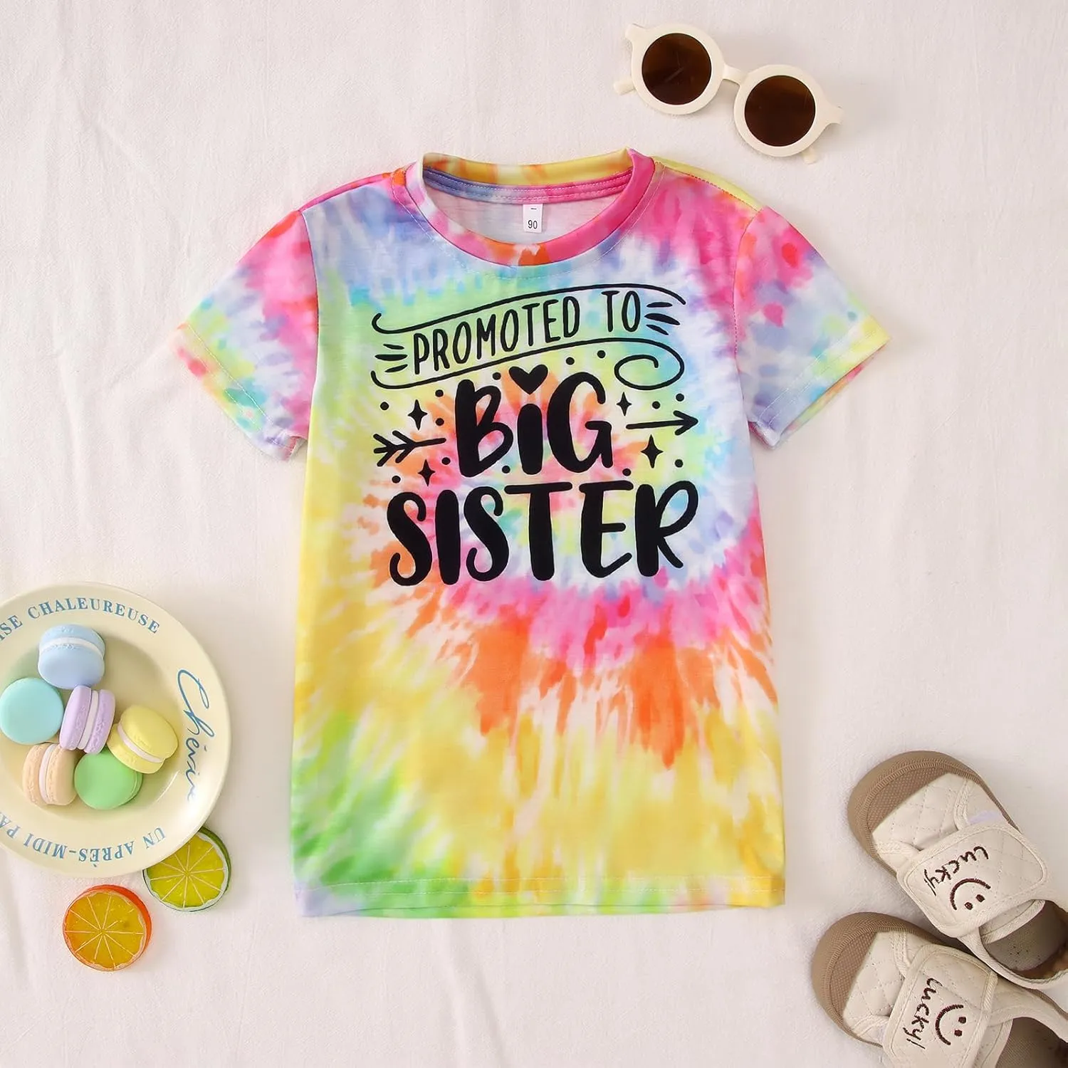 Promoted to Big Sister Shirts for Toddler Baby Girls Announcement T-Shirt Summer Short Sleeve Tees Big Sis Tops