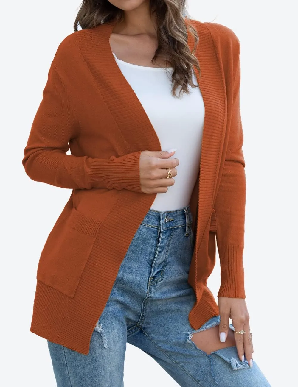 REDHOTYPE Women's Cardigans with Pockets Casual Lightweight Open Front Cardigan Sweaters for Women (S-2XL)